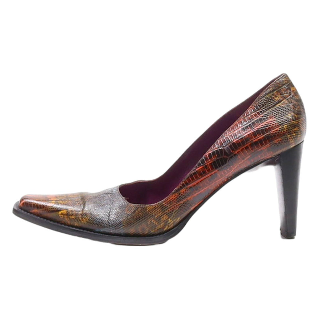 STEPHANE DE RAUCOURT Block Heels Black Leather Womens UK 3.5