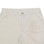 CARHARTT Mens Shorts White Casual XL W38 Cotton Blend Workwear Summer