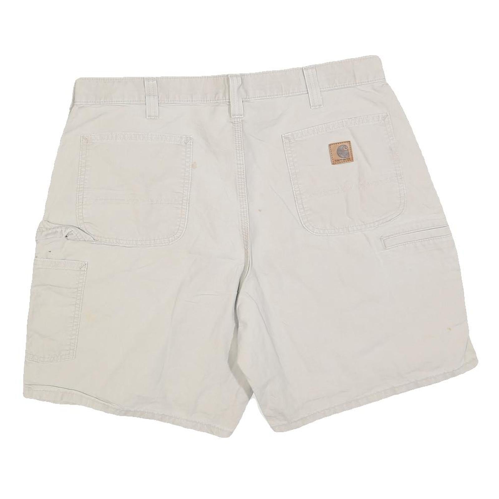 CARHARTT Mens Shorts White Casual XL W38 Cotton Blend Workwear Summer