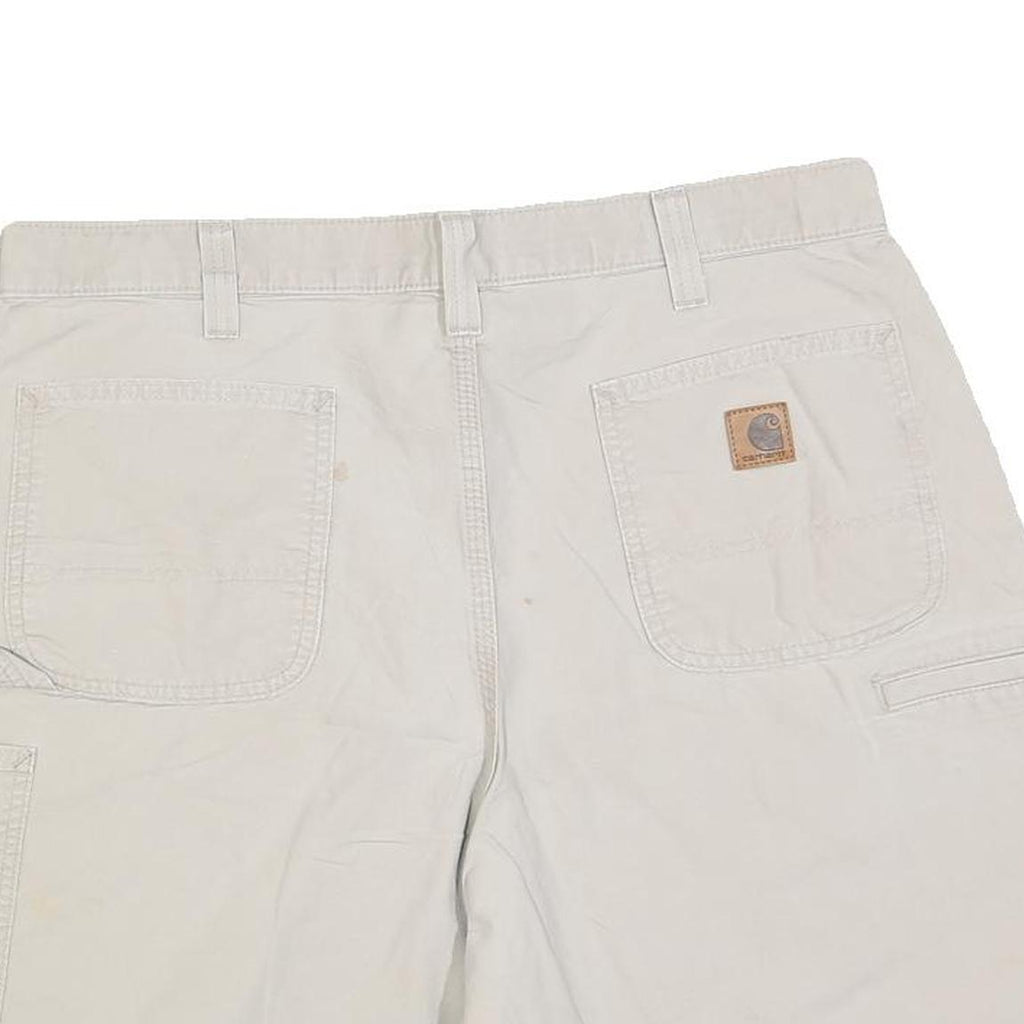 CARHARTT Mens Shorts White Casual XL W38 Cotton Blend Workwear Summer
