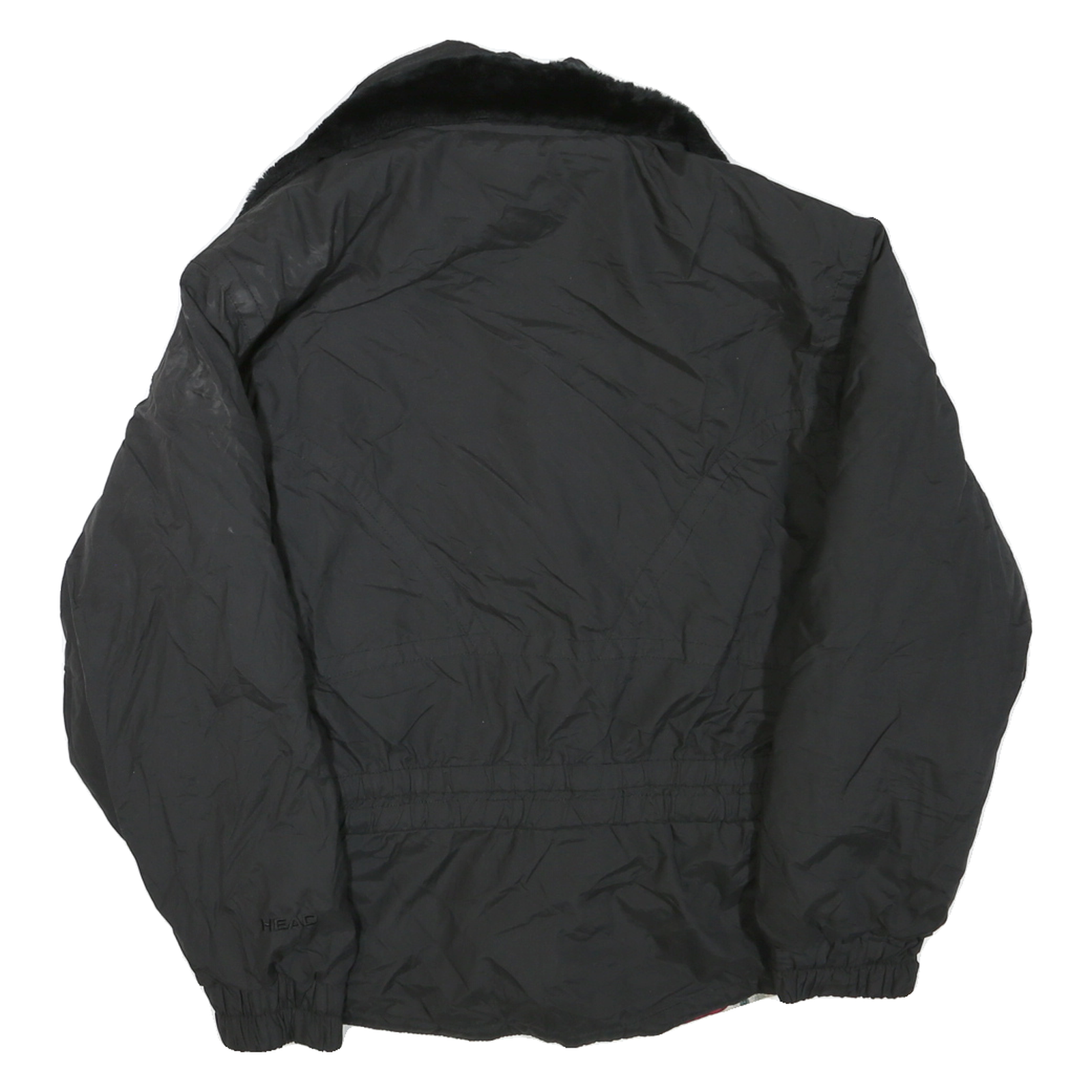HEAD SKIWEAR Womens Black Ski Jacket S Polyester Blend Woven Plain Relaxed Fit