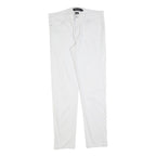 CALVIN KLEIN JEANS Womens Cotton Blend White Slim Skinny Trousers W34 L32