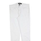 CALVIN KLEIN JEANS Womens Cotton Blend White Slim Skinny Trousers W34 L32