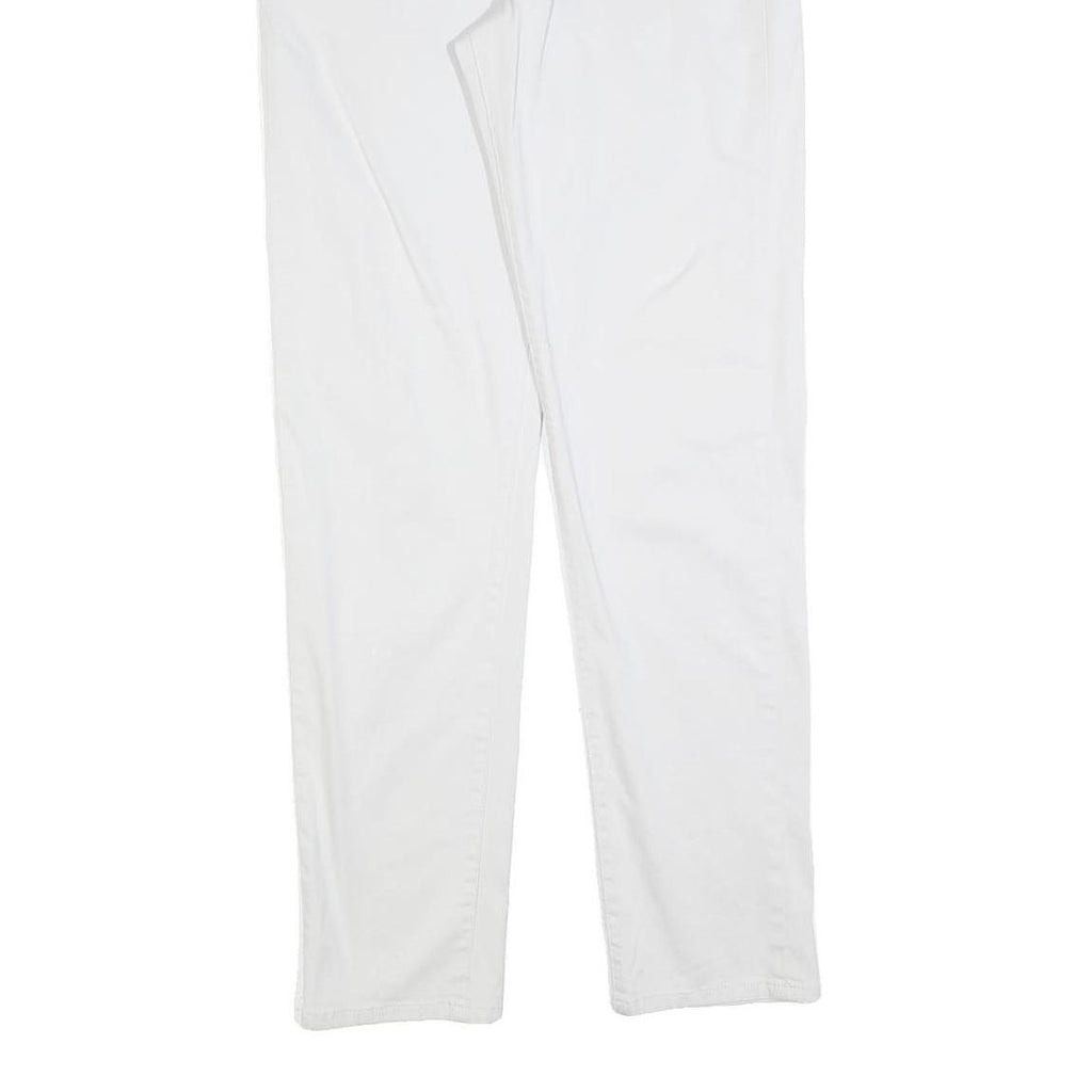 CALVIN KLEIN JEANS Womens Cotton Blend White Slim Skinny Trousers W34 L32