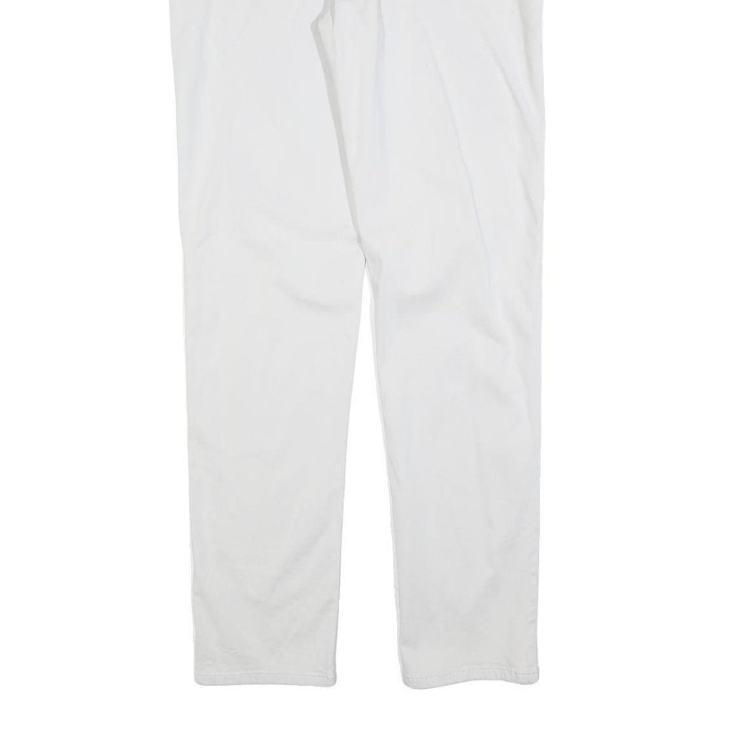 CALVIN KLEIN JEANS Womens Cotton Blend White Slim Skinny Trousers W34 L32