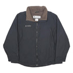 COLUMBIA Womens Black Jacket XL Nylon Plain Outdoor Zip Casual Warm
