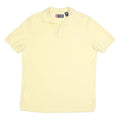 CHAPS Mens Yellow Short Sleeve Plain L Classic Cotton Blend Polo Shirt
