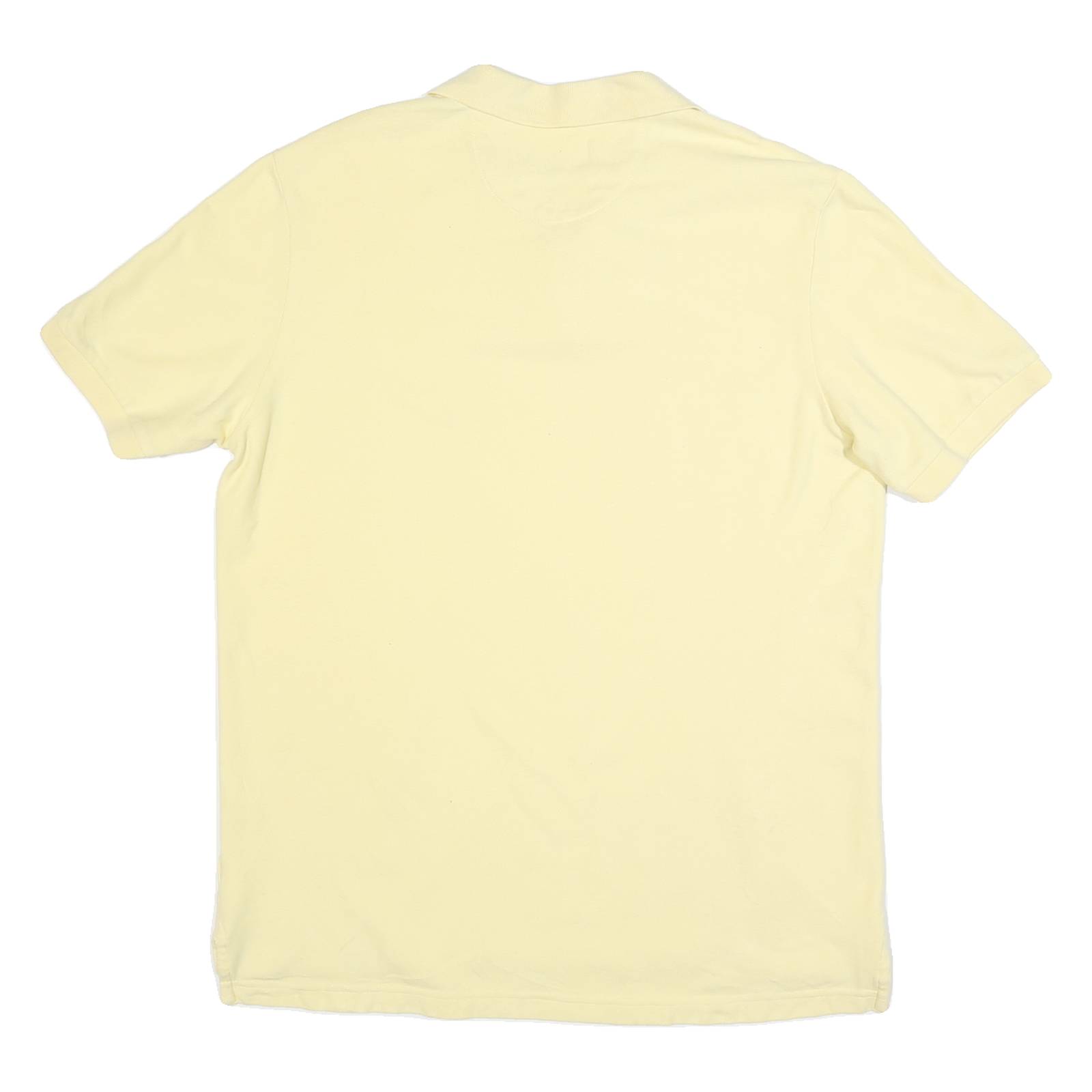 CHAPS Mens Yellow Short Sleeve Plain L Classic Cotton Blend Polo Shirt