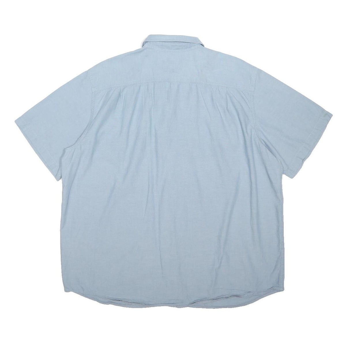 CARHARTT Mens Light Blue Cotton Blend Shirt XL Short Sleeve Button Pocket