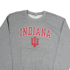 GILDAN Womens Grey Indiana Crew Neck L Cotton Sweatshirt Pullover Casual