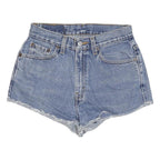LEVI'S Womens Denim Blue Casual Shorts S W26 Frayed Hem Summer