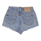 LEVI'S Womens Denim Blue Casual Shorts S W26 Frayed Hem Summer