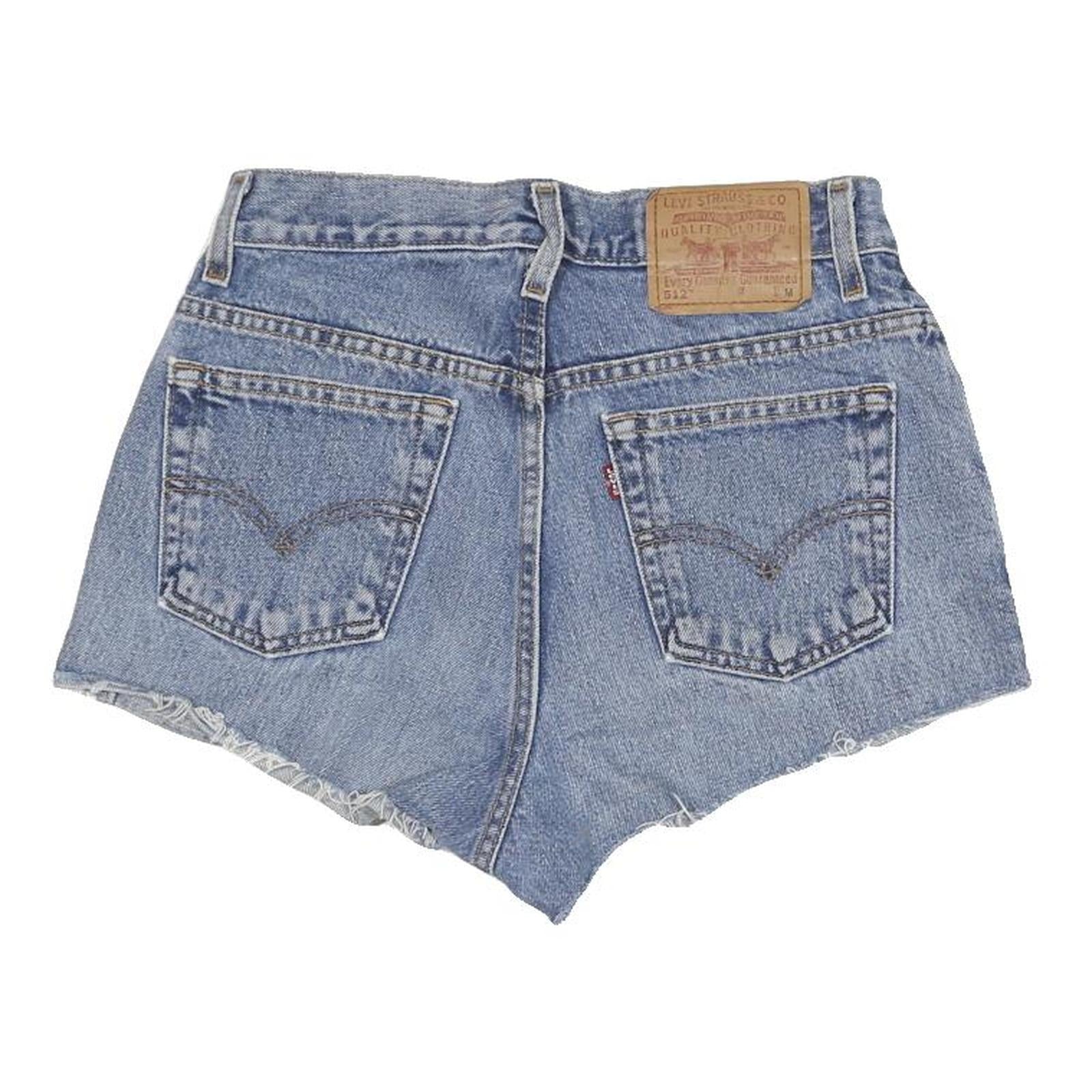 LEVI'S Womens Denim Blue Casual Shorts S W26 Frayed Hem Summer