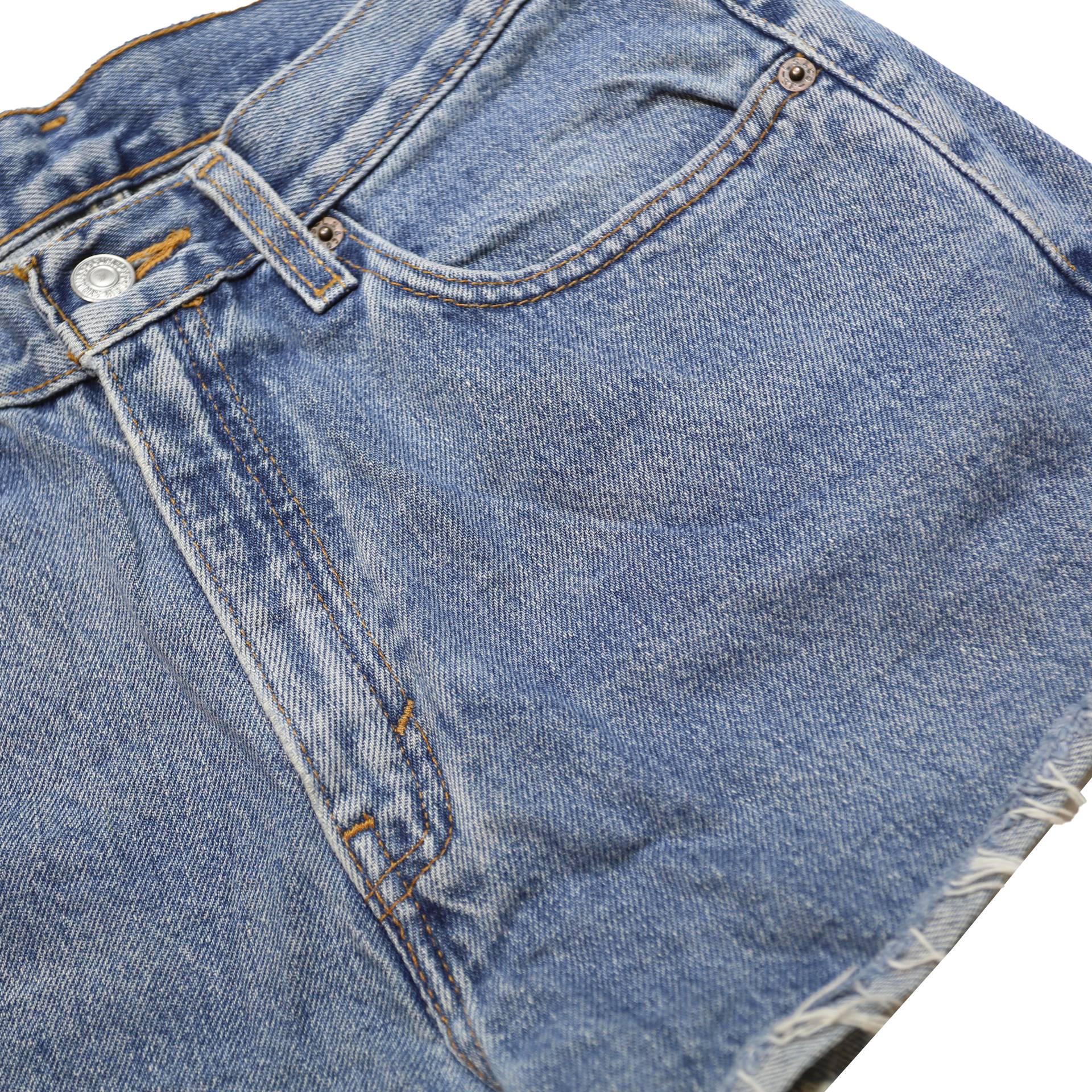 LEVI'S Womens Denim Blue Casual Shorts S W26 Frayed Hem Summer
