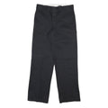 DICKIES Mens Cotton Blend Black Regular Straight Trousers W30 L30 Workwear