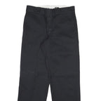 DICKIES Mens Cotton Blend Black Regular Straight Trousers W30 L30 Workwear
