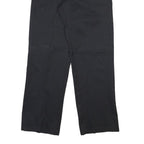 DICKIES Mens Cotton Blend Black Regular Straight Trousers W30 L30 Workwear