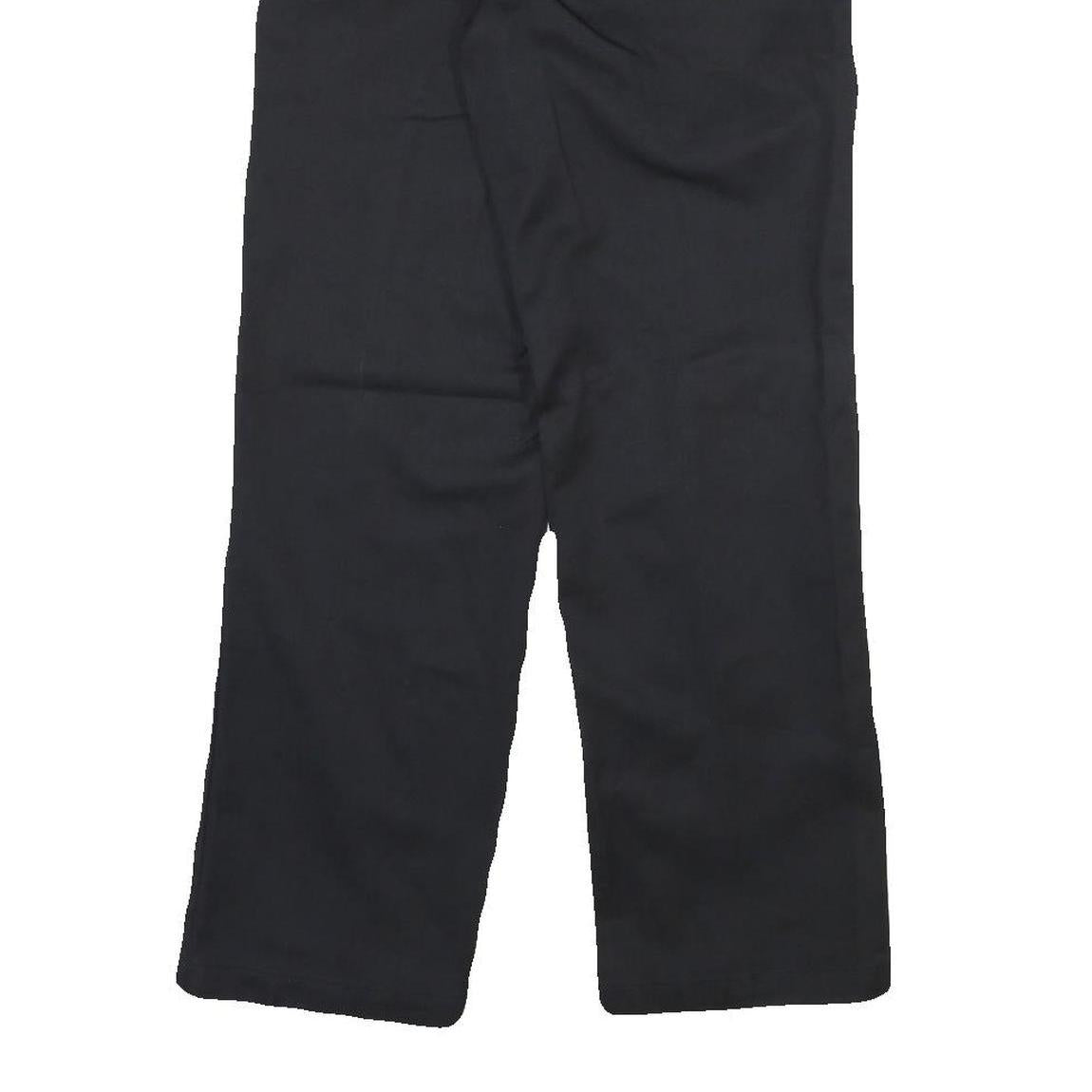 DICKIES Mens Cotton Blend Black Regular Straight Trousers W30 L30 Workwear