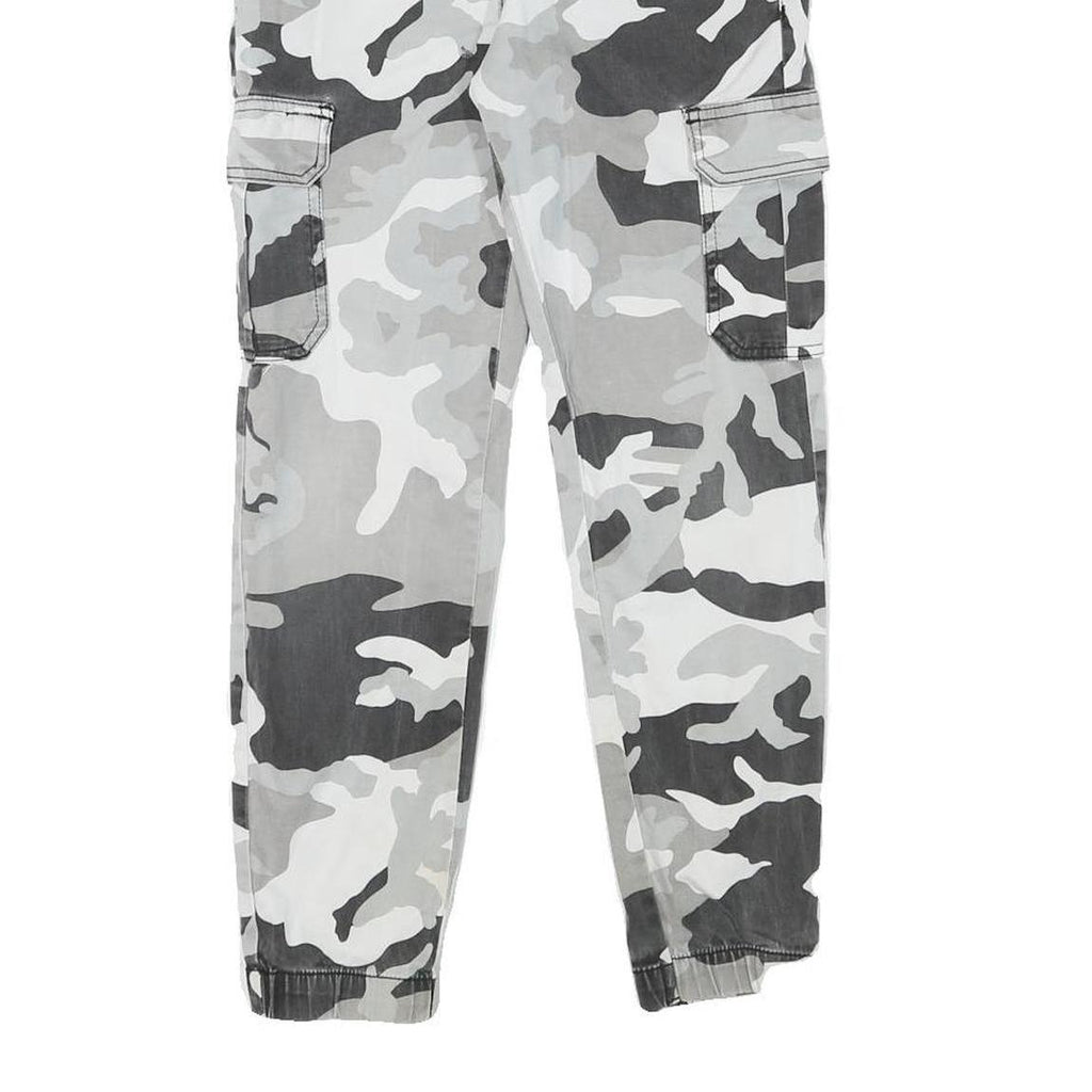 URBAN CLASSICS Mens Cotton Blend Camouflage Slim Tapered Cargo Trousers W26 L25