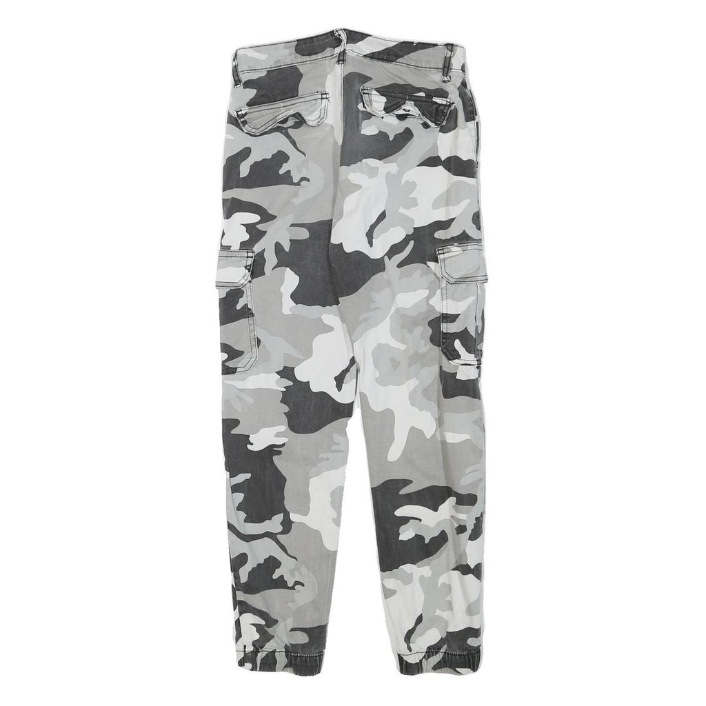 URBAN CLASSICS Mens Cotton Blend Camouflage Slim Tapered Cargo Trousers W26 L25