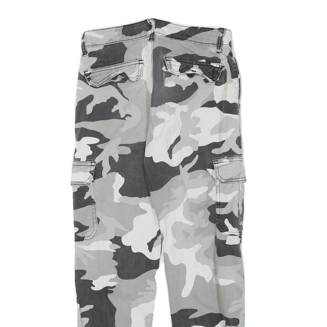 URBAN CLASSICS Mens Cotton Blend Camouflage Slim Tapered Cargo Trousers W26 L25