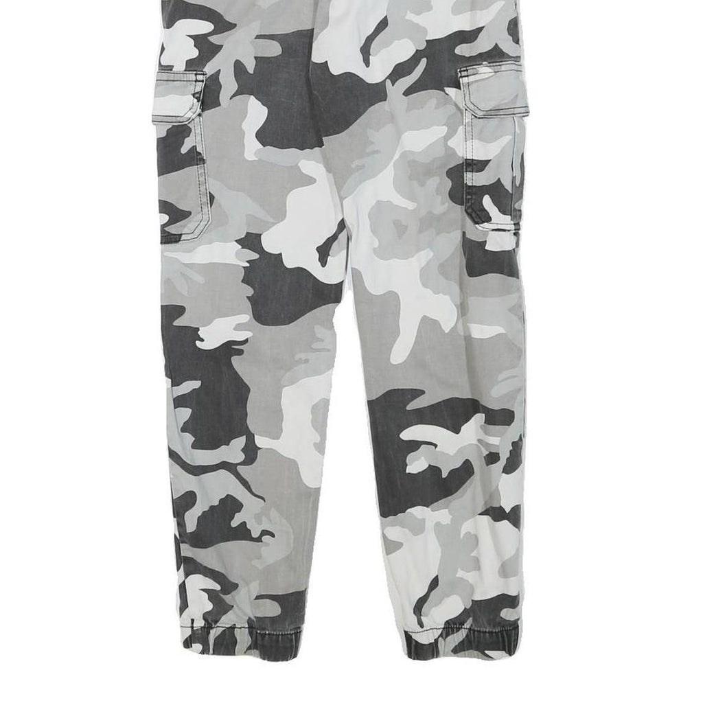 URBAN CLASSICS Mens Cotton Blend Camouflage Slim Tapered Cargo Trousers W26 L25