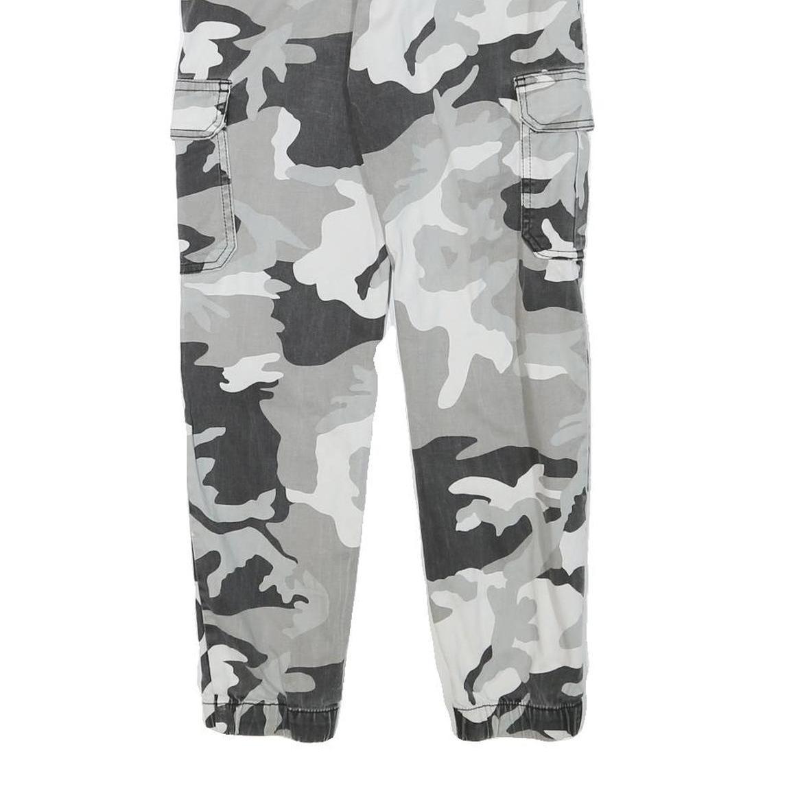 URBAN CLASSICS Mens Cotton Blend Camouflage Slim Tapered Cargo Trousers W26 L25