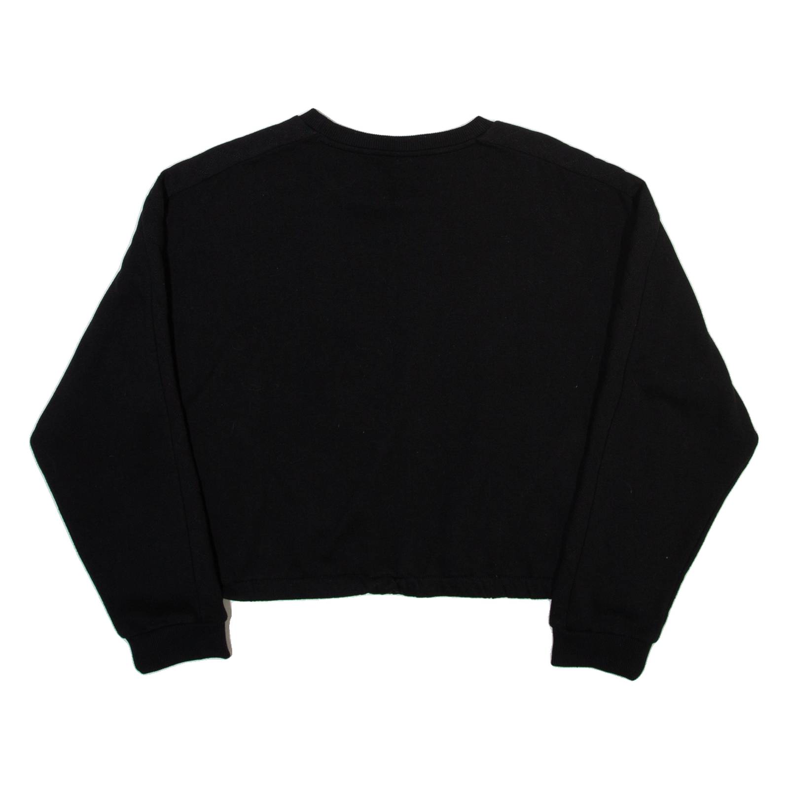 FILA Cropped Womens Sweatshirt Black Crew Neck XL