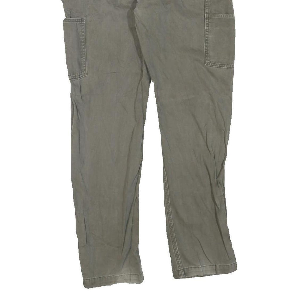 CARHARTT Mens Grey Cotton Blend Straight Trousers W34 L32 Regular Fit Workwear