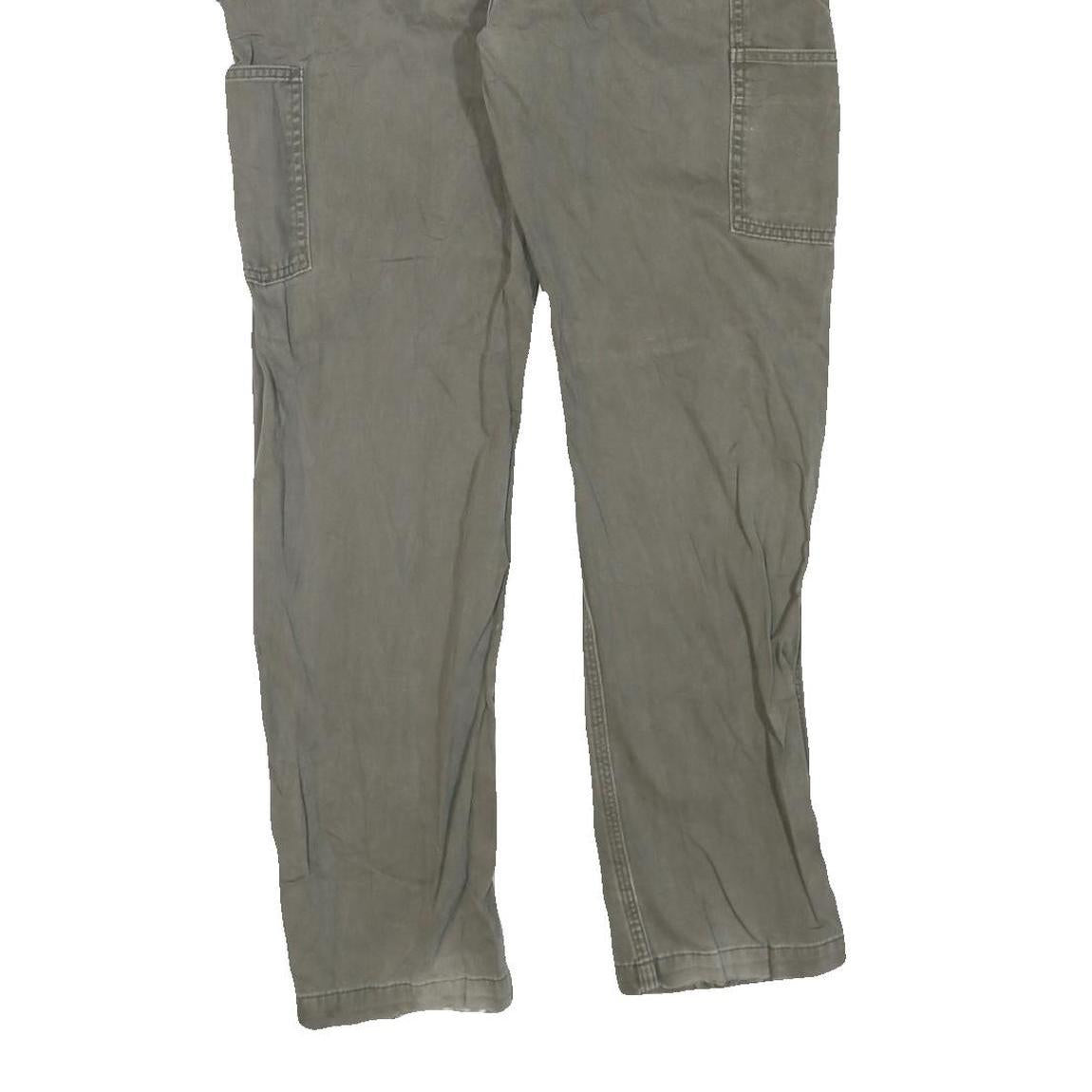 CARHARTT Mens Grey Cotton Blend Straight Trousers W34 L32 Regular Fit Workwear