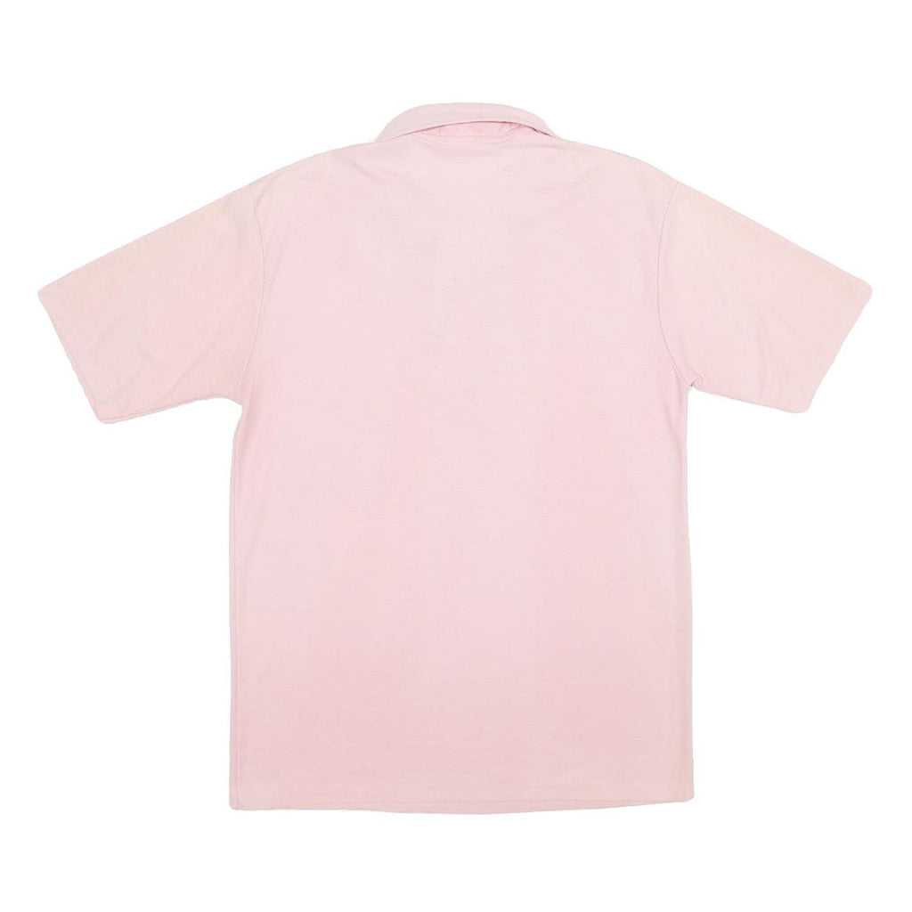 TOPS TOO Mens Pink Short Sleeve Plain XL Cotton Blend Polo Shirt Casual Wear