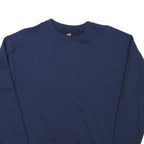 HANES Mens Navy Blue Sweatshirt Crew Neck S Plain Basic Pullover