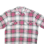 RACING Mens Red & Grey Check Shirt L Casual Cotton Blend Button Shirt