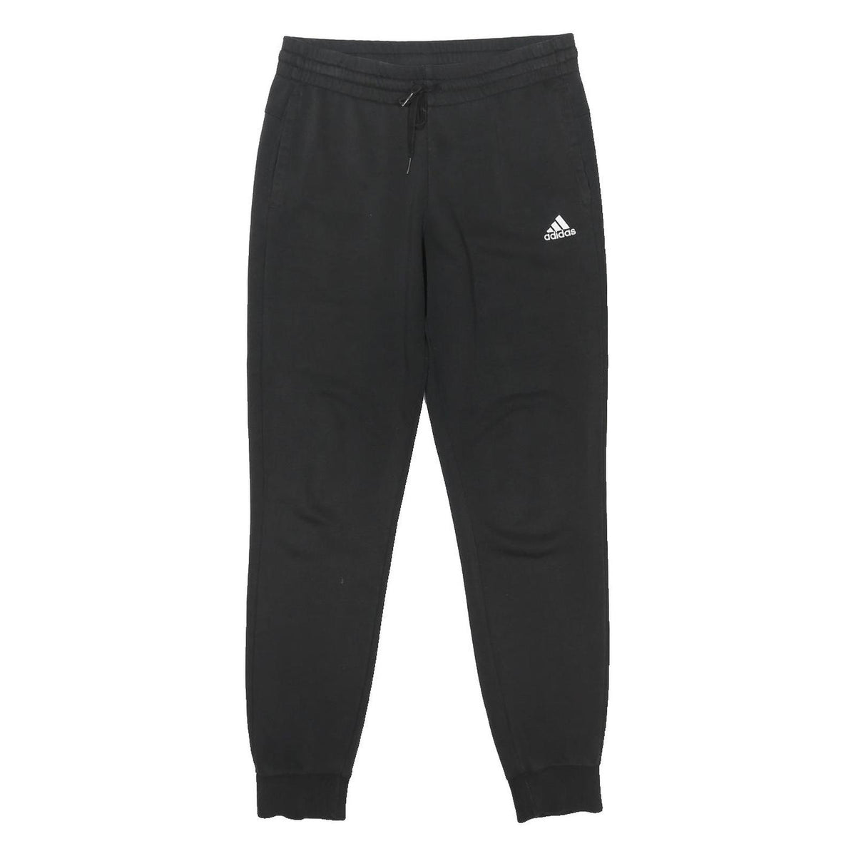 ADIDAS Womens Joggers Black Cotton Blend Slim Tapered M W30 L31 Logo Sweatpants