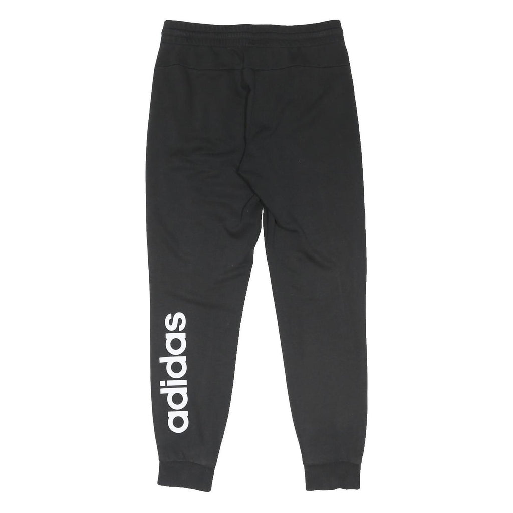 ADIDAS Womens Joggers Black Cotton Blend Slim Tapered M W30 L31 Logo Sweatpants