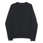 REISS Mens Black Plain Pullover Jumper Crew Neck Basic Knit S Wool Blend