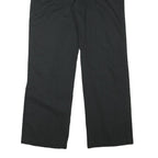 MOTION Womens Linen Blend Black Regular Fit Straight Leg Trousers W32 L31