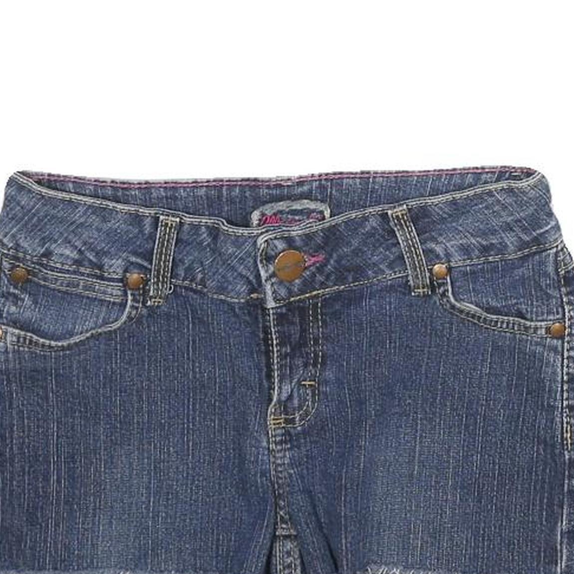 WRANGLER Womens Denim Blue Cotton Blend Casual Shorts XS W26 Frayed Hem