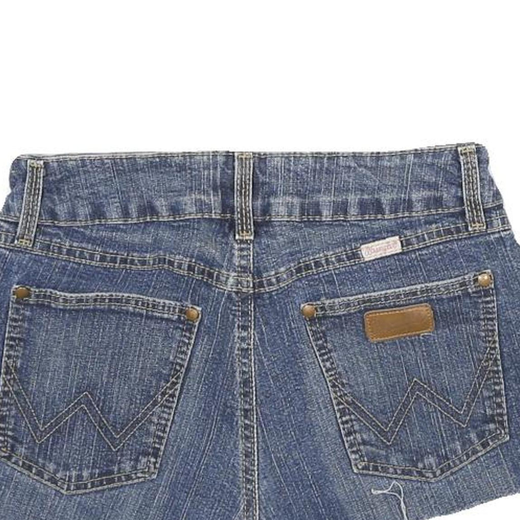 WRANGLER Womens Denim Blue Cotton Blend Casual Shorts XS W26 Frayed Hem