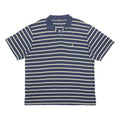 NAUTICA Mens Blue & Cream Striped Short Sleeve Polo Shirt XL Cotton Casual