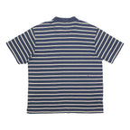 NAUTICA Mens Blue & Cream Striped Short Sleeve Polo Shirt XL Cotton Casual