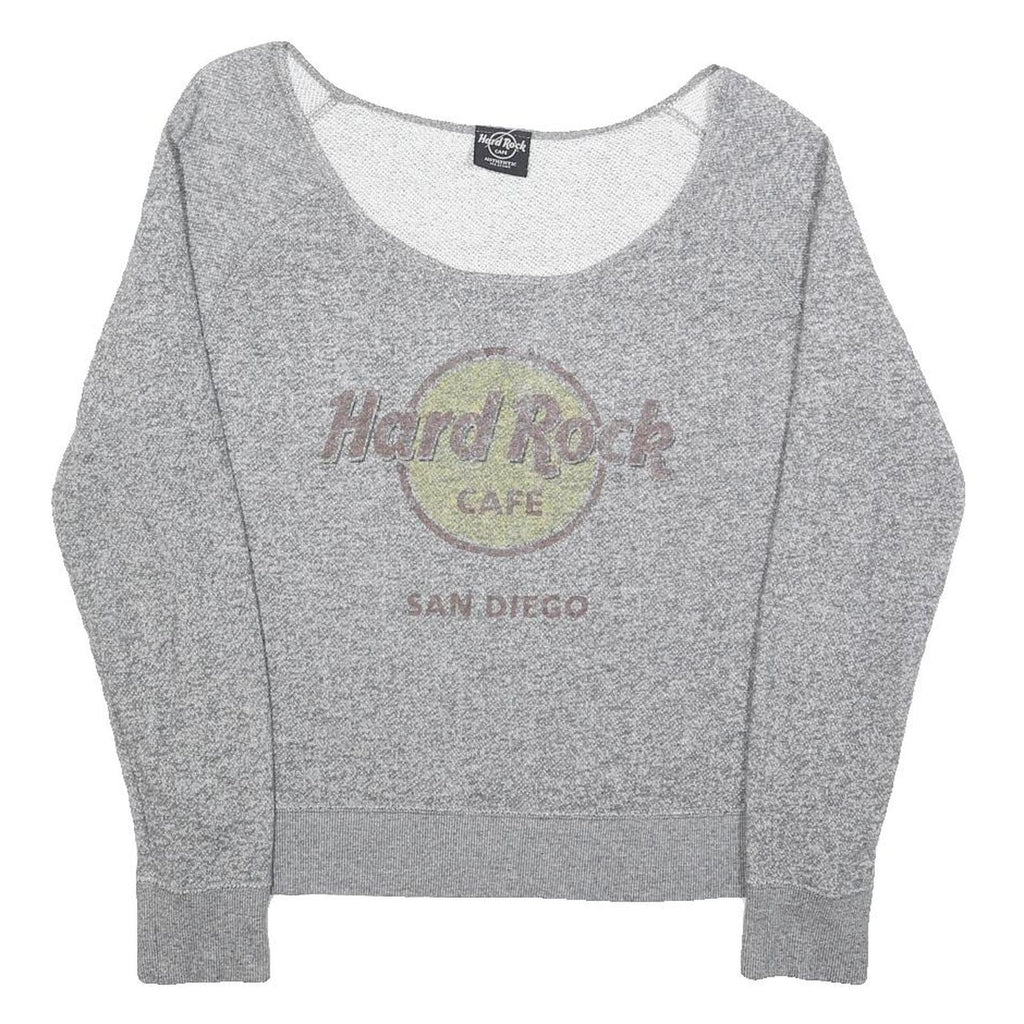 HARD ROCK CAFE Womens Grey San Diego Scoop Neck M Cotton Blend Sweatshirt