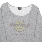 HARD ROCK CAFE Womens Grey San Diego Scoop Neck M Cotton Blend Sweatshirt