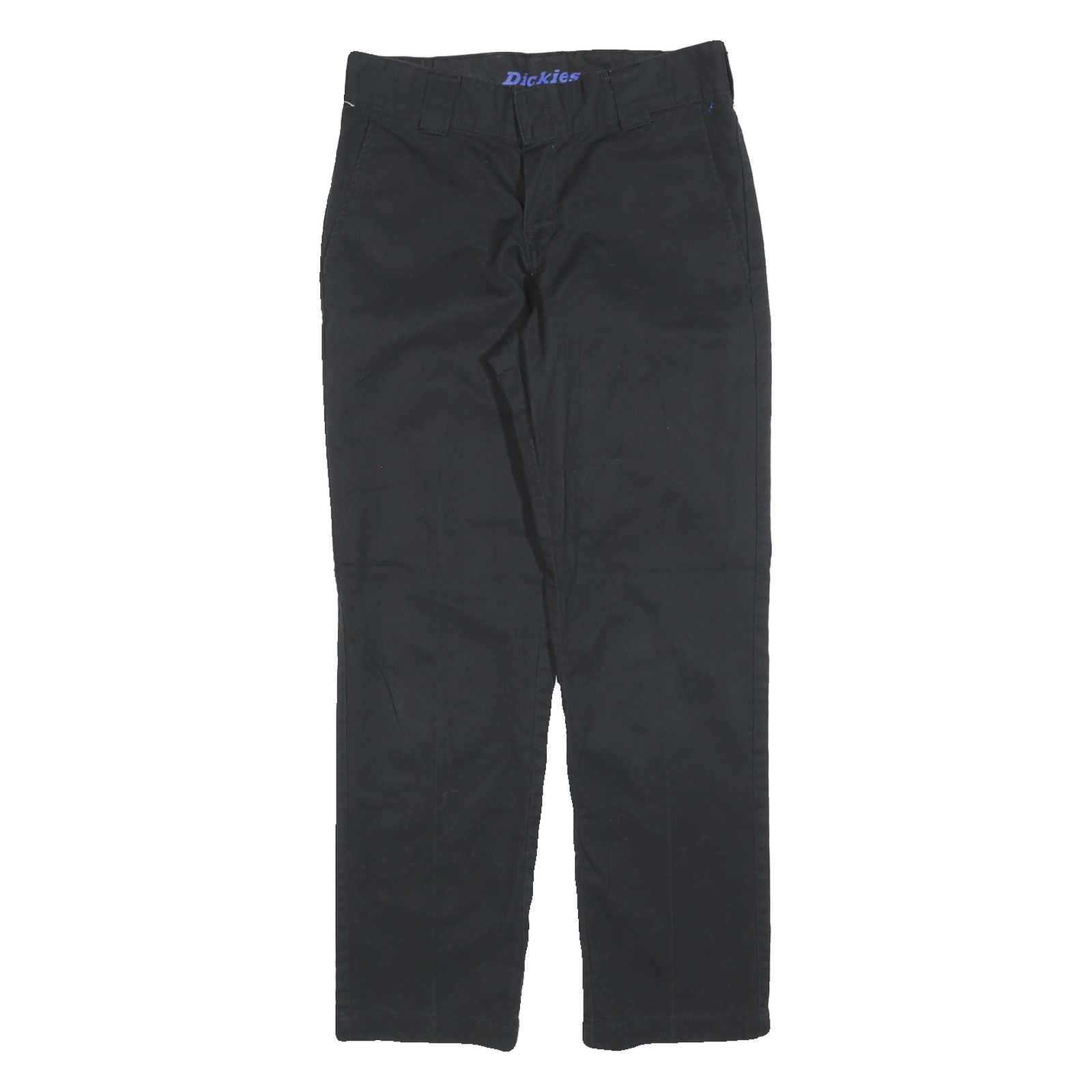 DICKIES Mens Cotton Blend Black Regular Straight Trousers W29 L30 Work Casual