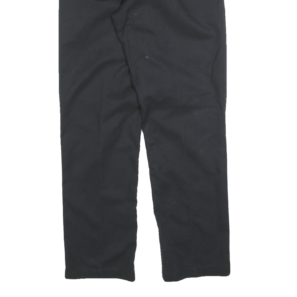 DICKIES Mens Cotton Blend Black Regular Straight Trousers W29 L30 Work Casual