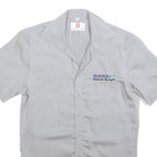 ENGELBERT STRAUSS Mens Grey Work Shirt S Manuel Bongni Logo Cotton Blend