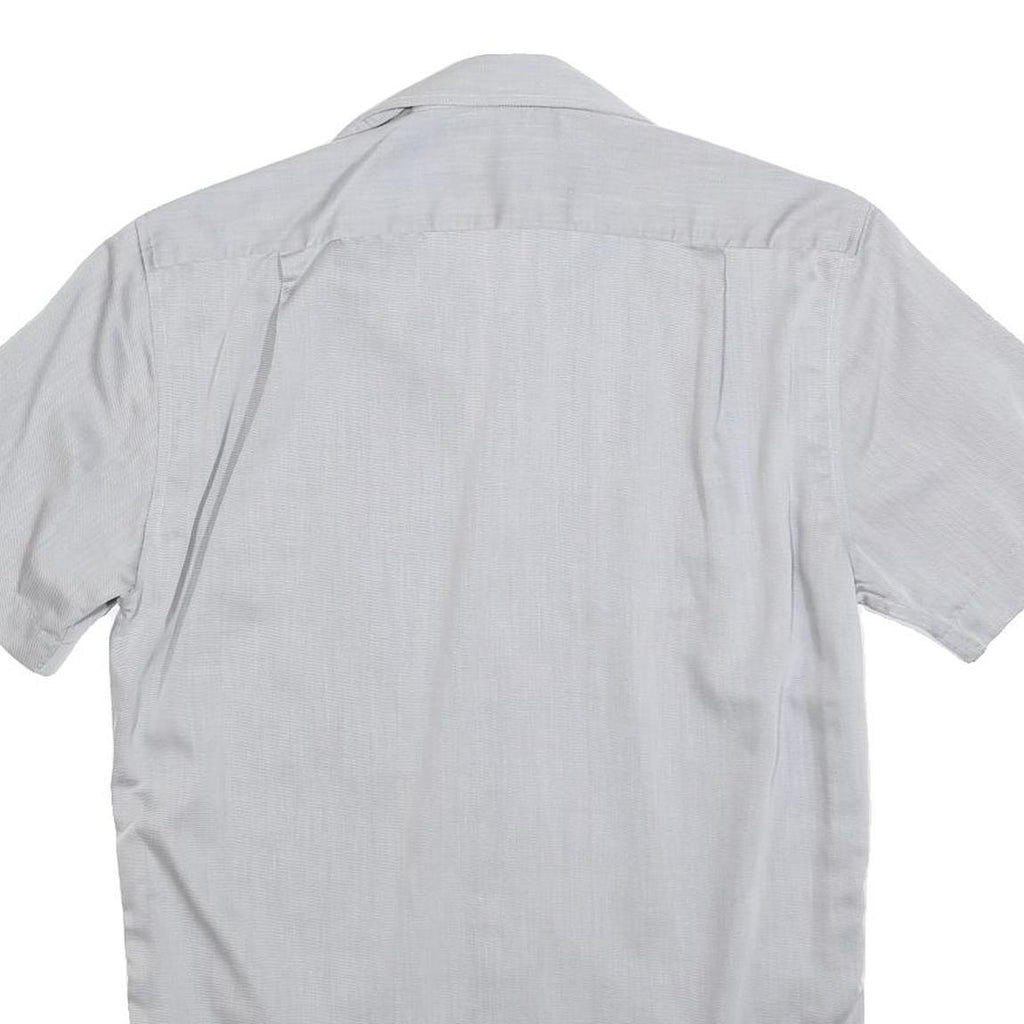 ENGELBERT STRAUSS Mens Grey Work Shirt S Manuel Bongni Logo Cotton Blend