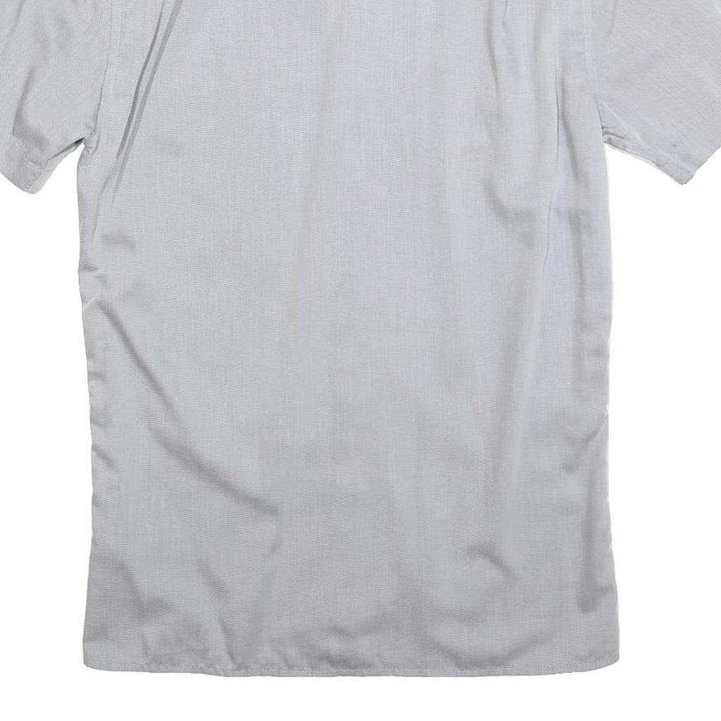 ENGELBERT STRAUSS Mens Grey Work Shirt S Manuel Bongni Logo Cotton Blend