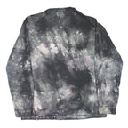 TOPSHOP Womens Black Grey Cotton Blend Button Jacket UK 10 Tie Dye Casual