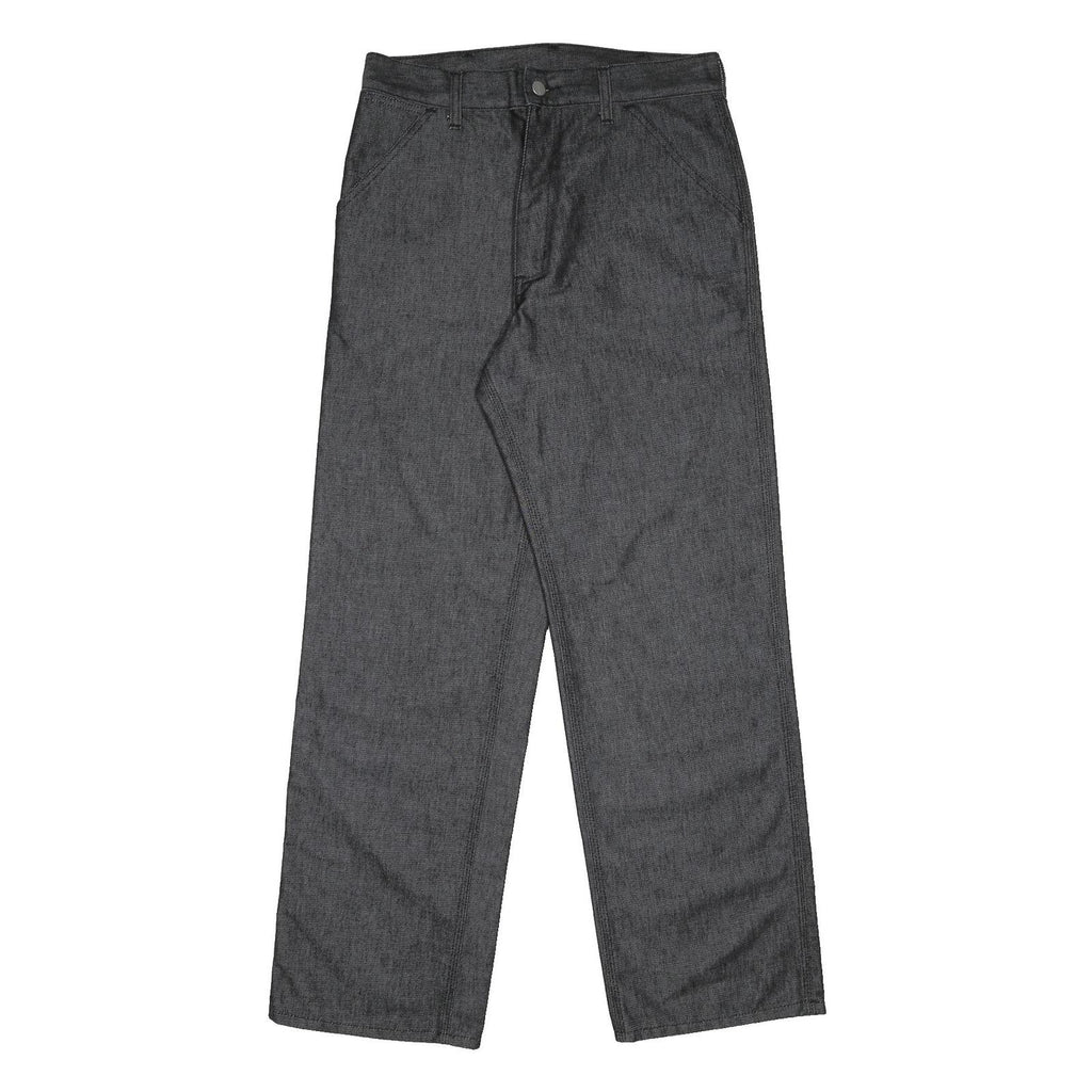CARHARTT Mens Relaxed Black Denim Jeans W32 L32 Durable Cotton Blend Zip Closure